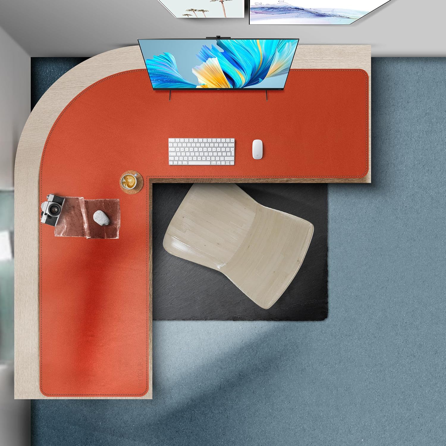 Mydours L-Shape Desk Pad, (38"+38) x 13" Large PU Leather Corner Desk Mat Blotter, XXL Large Waterproof Gaming Mouse Pad, Desktop Protector for Computer Keyboard Home Office (Black) 49 91glHouTdaL. AC SL1500 - northernschoolofshiatsu.co.uk