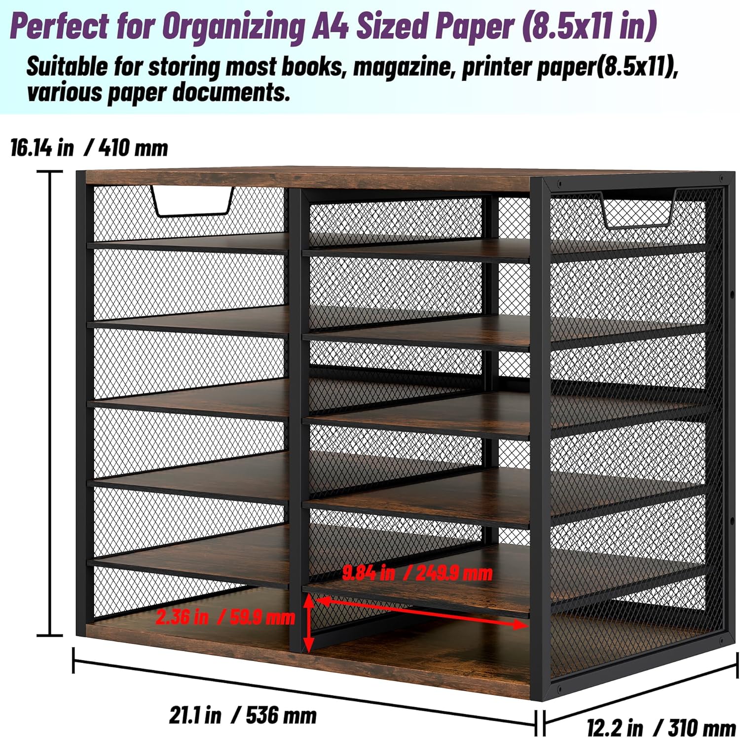Letter Size Paper Organizer, Metal Literature Organizer, Sturdy Mail Storage Organizer, Desktop Organizer for Storage, Magazine Organizer Keep Desktop Clean, 12 Compartments, Black 43 91j1tkXp4AL. AC SL1500 - northernschoolofshiatsu.co.uk