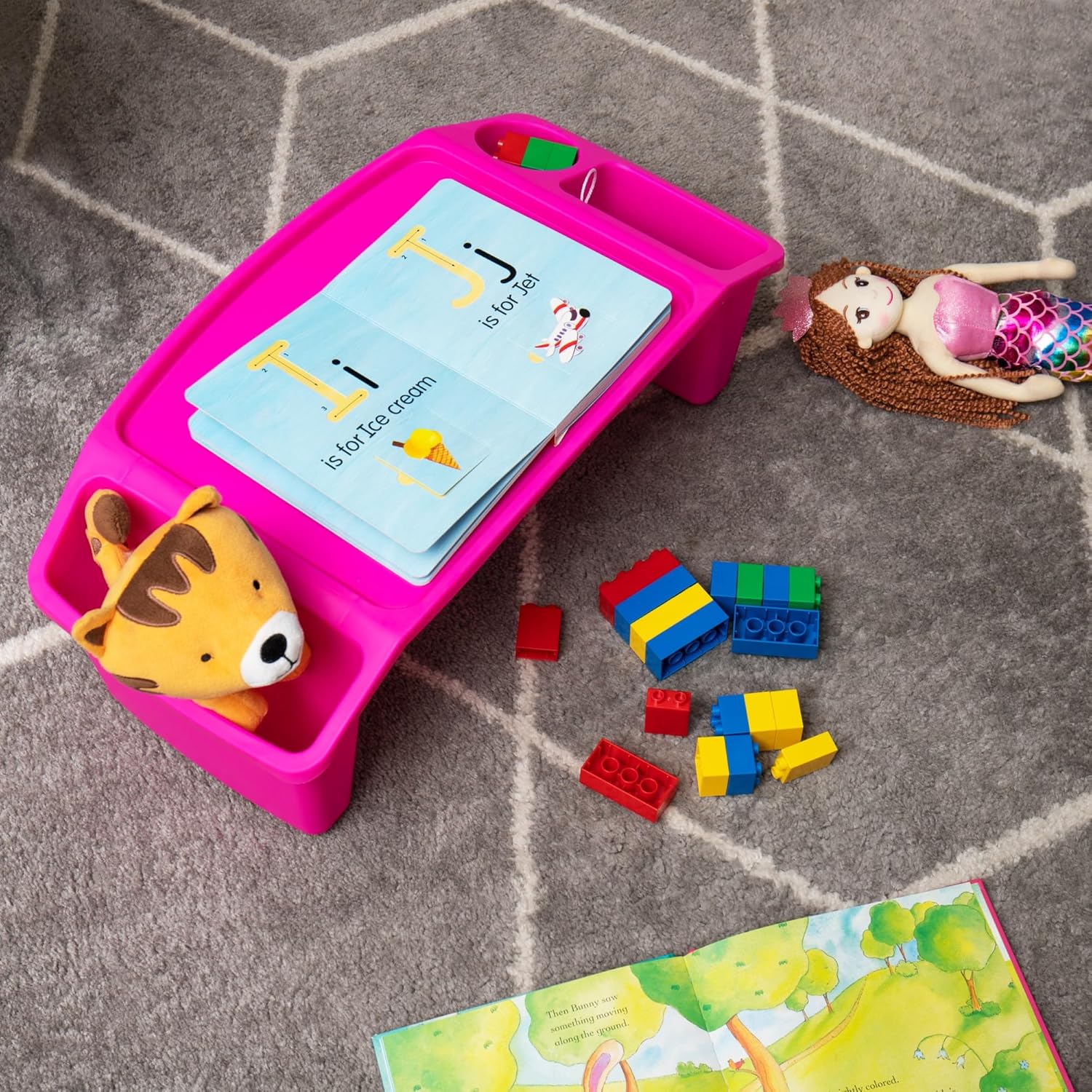 Mind Reader Kids Lap Desk, Set of 2, Activity Tray, Drawing, Stackable, Portable, Plastic, 22.25" L x 10.75" W x 8.5" H, Blue 22 91j3ivK4kZL. AC SL1500 - northernschoolofshiatsu.co.uk