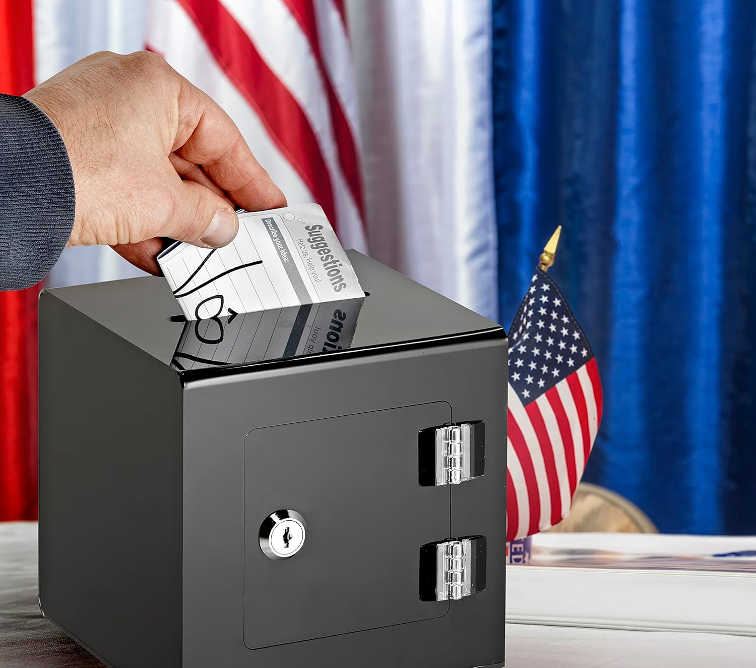 AdirOffice 8" x 8" Acrylic Ballot Box Donation Box with Easy Open Rear Door - Durable Acrylic Box with Lock - Ideal For Voting, Charity & Suggestion Collection - Black 5 91j5UtgVLlL. AC SL1500 - northernschoolofshiatsu.co.uk