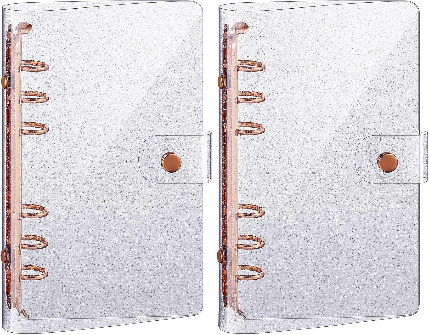 Tenare 2 Pcs Clear A6 Binder Glitter A6 Budget Binder PVC 6 Ring Cover Rose Gold Soft Notebook Transparent Shell Snap Button Closure Loose Leaf Folder for School Office Refillable Travel Meeting 1 91mR6tF8u2L. AC SL1500 - northernschoolofshiatsu.co.uk