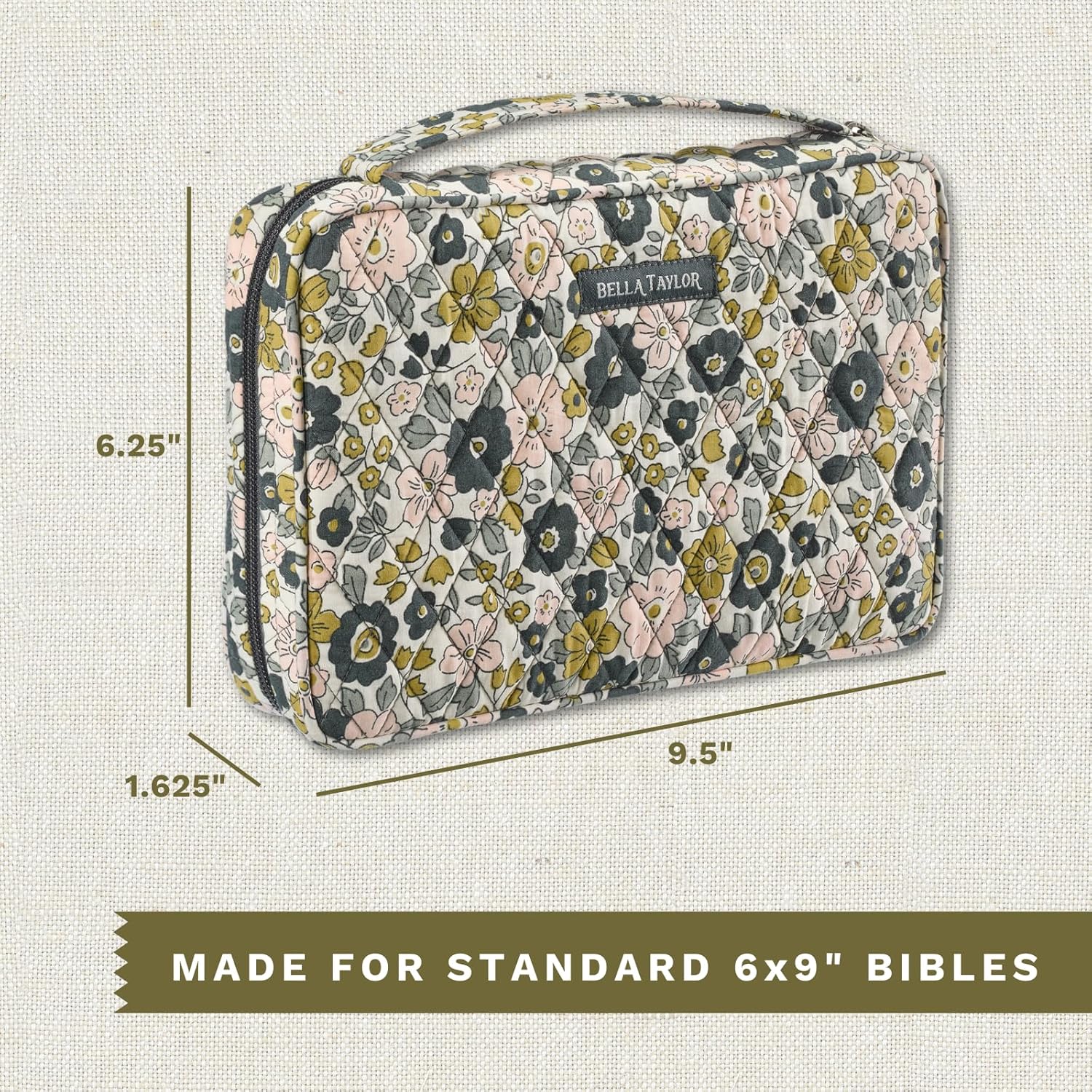 Bella Taylor Small Bible Cover for Women - Quilted Cotton Bible Case for 6 x 9 inch Books - Cameo Rose 80 91q3Hf2wqHL. AC SL1500 - northernschoolofshiatsu.co.uk