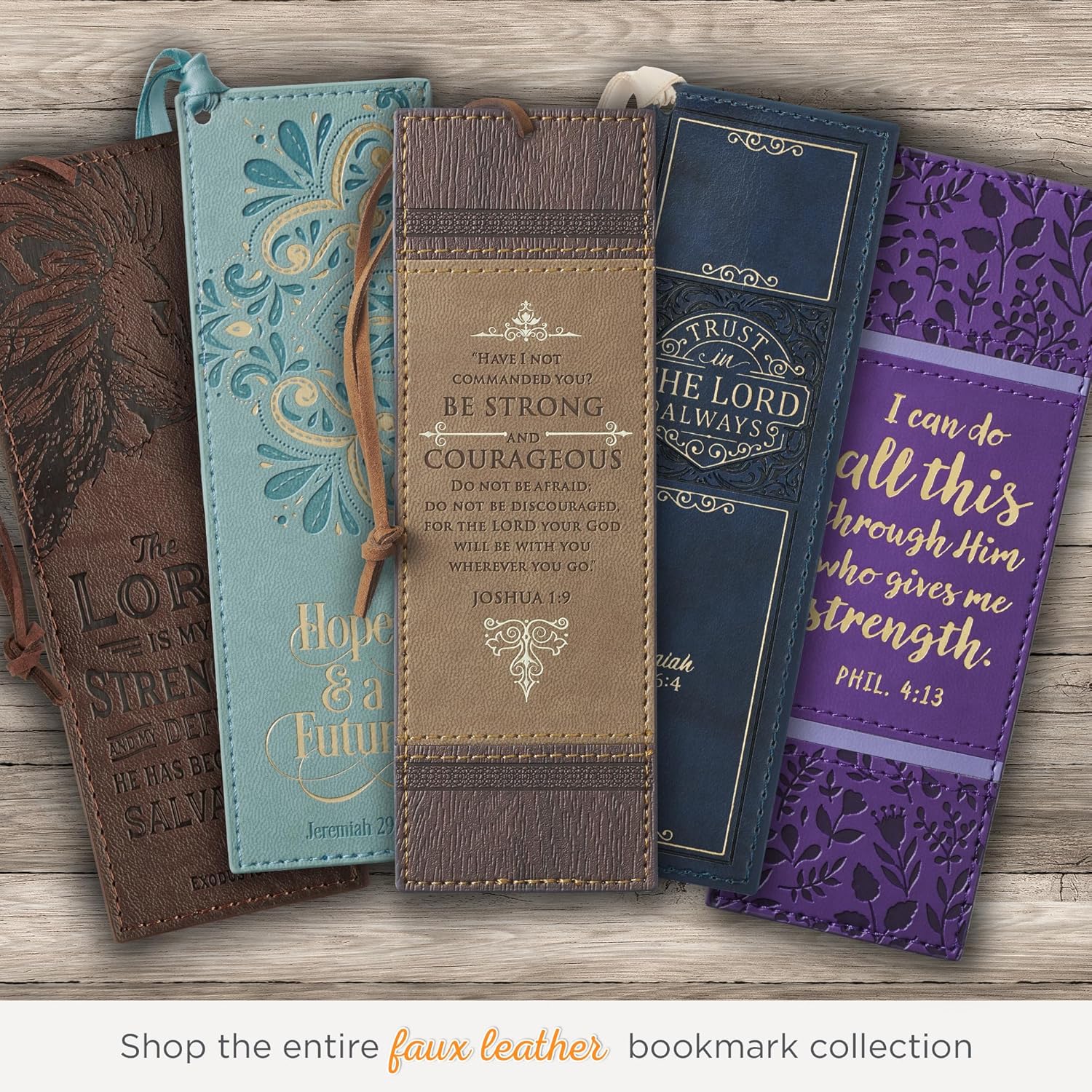 Christian Art Gifts Vegan Faux Leather Scripture Bookmark for Men: Strong and Courageous - Joshua 1:9 Inspirational Bible Verse Heat-Debossed Faith-Based Reading Book Accessory with Cord Tassel, Brown 7 91qQmX7TENL. AC SL1500 - northernschoolofshiatsu.co.uk