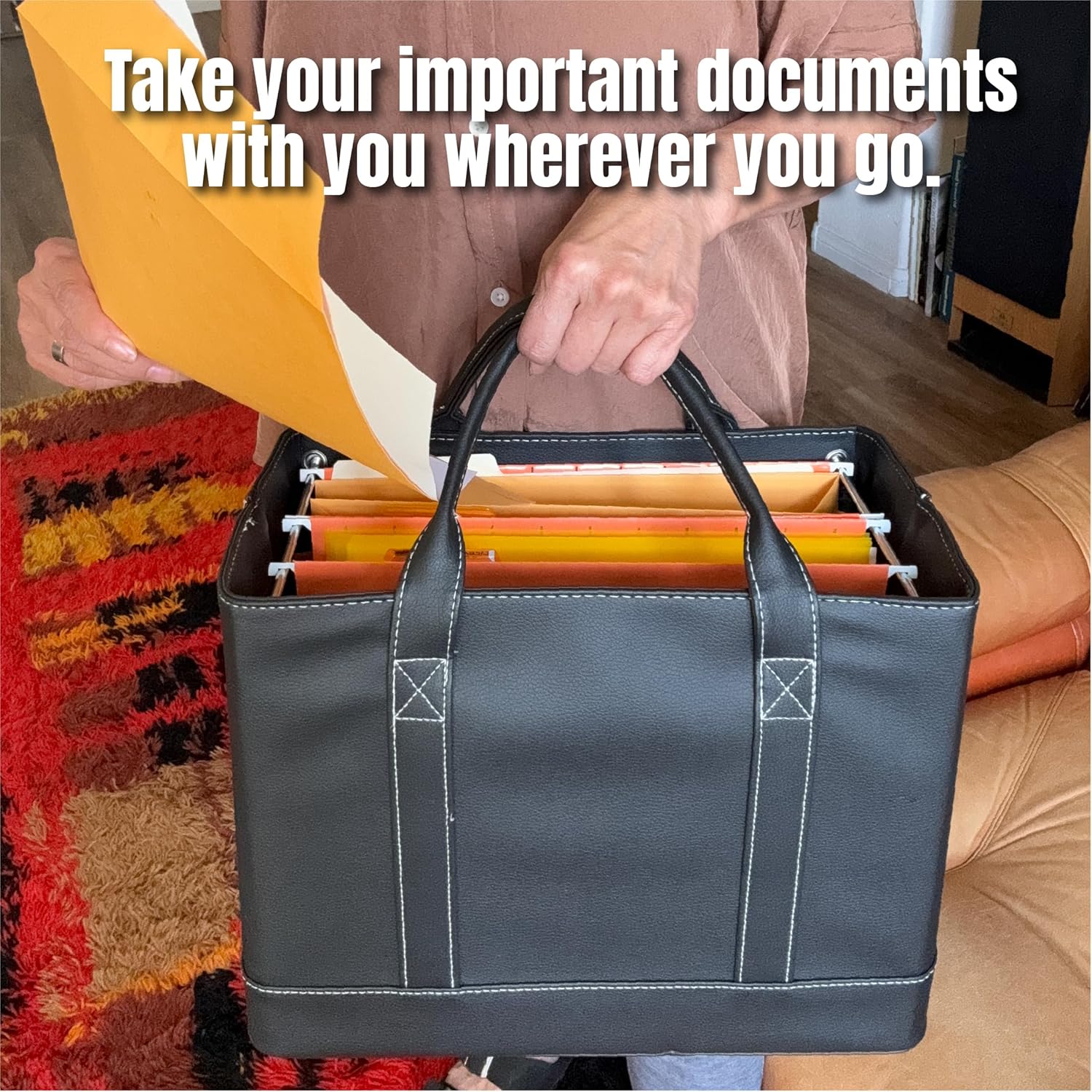 Trenton Gifts File Organizer Tote | Stylish Way To Keep Organized | Black 4 91rWIHuTG9L. AC SL1500 - northernschoolofshiatsu.co.uk