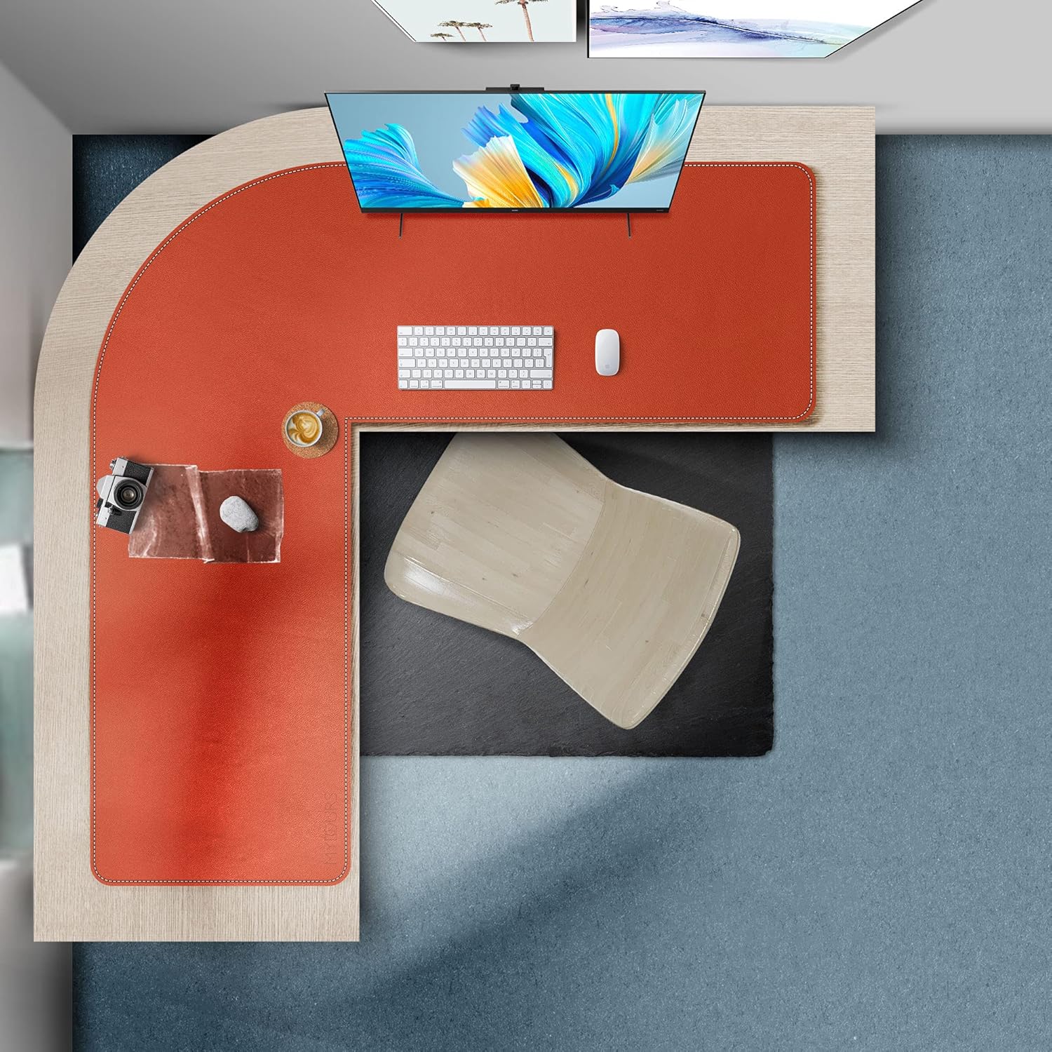 Mydours L-Shape Desk Pad, (38"+38) x 13" Large PU Leather Corner Desk Mat Blotter, XXL Large Waterproof Gaming Mouse Pad, Desktop Protector for Computer Keyboard Home Office (Black) 41 91sjJoPBivL. AC SL1500 - northernschoolofshiatsu.co.uk