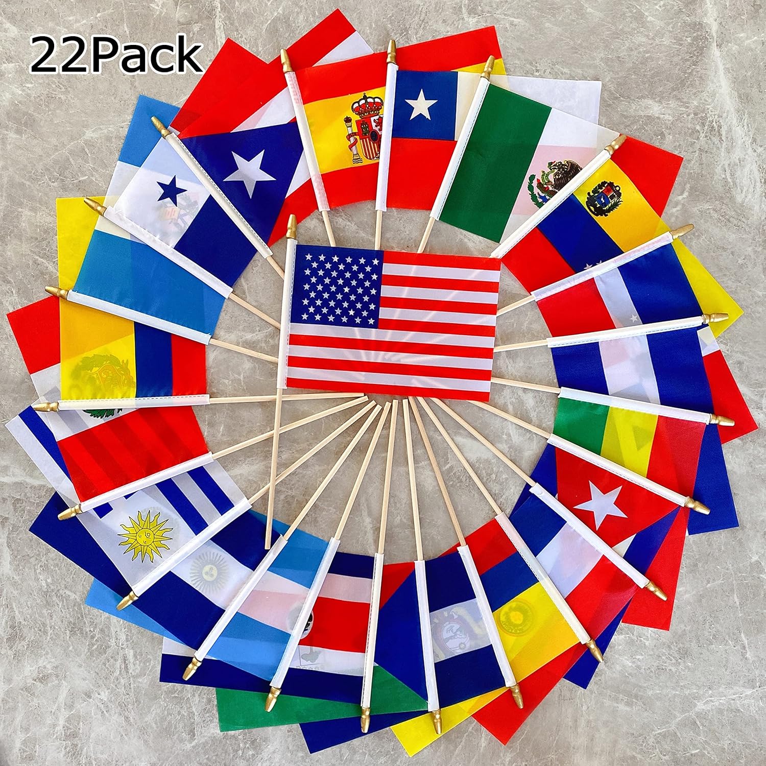22 Countries Spanish Speaking Flags on Wood Stick Small Mini Latin American Latino Hand Held Flags for Heritage Hispanic Month Decorations,5x8 Inch 6 91tUP+VP7GL. AC SL1500 - northernschoolofshiatsu.co.uk