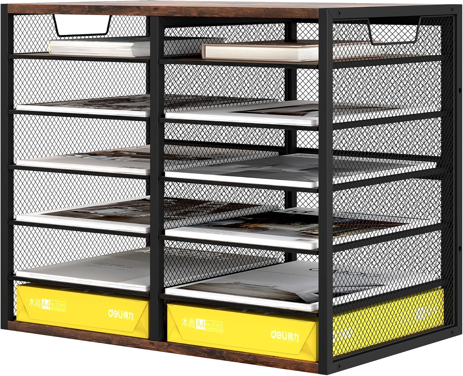 Letter Size Paper Organizer, Metal Literature Organizer, Sturdy Mail Storage Organizer, Desktop Organizer for Storage, Magazine Organizer Keep Desktop Clean, 12 Compartments, Black 42 91wCly6ytiL. AC SL1500 - northernschoolofshiatsu.co.uk