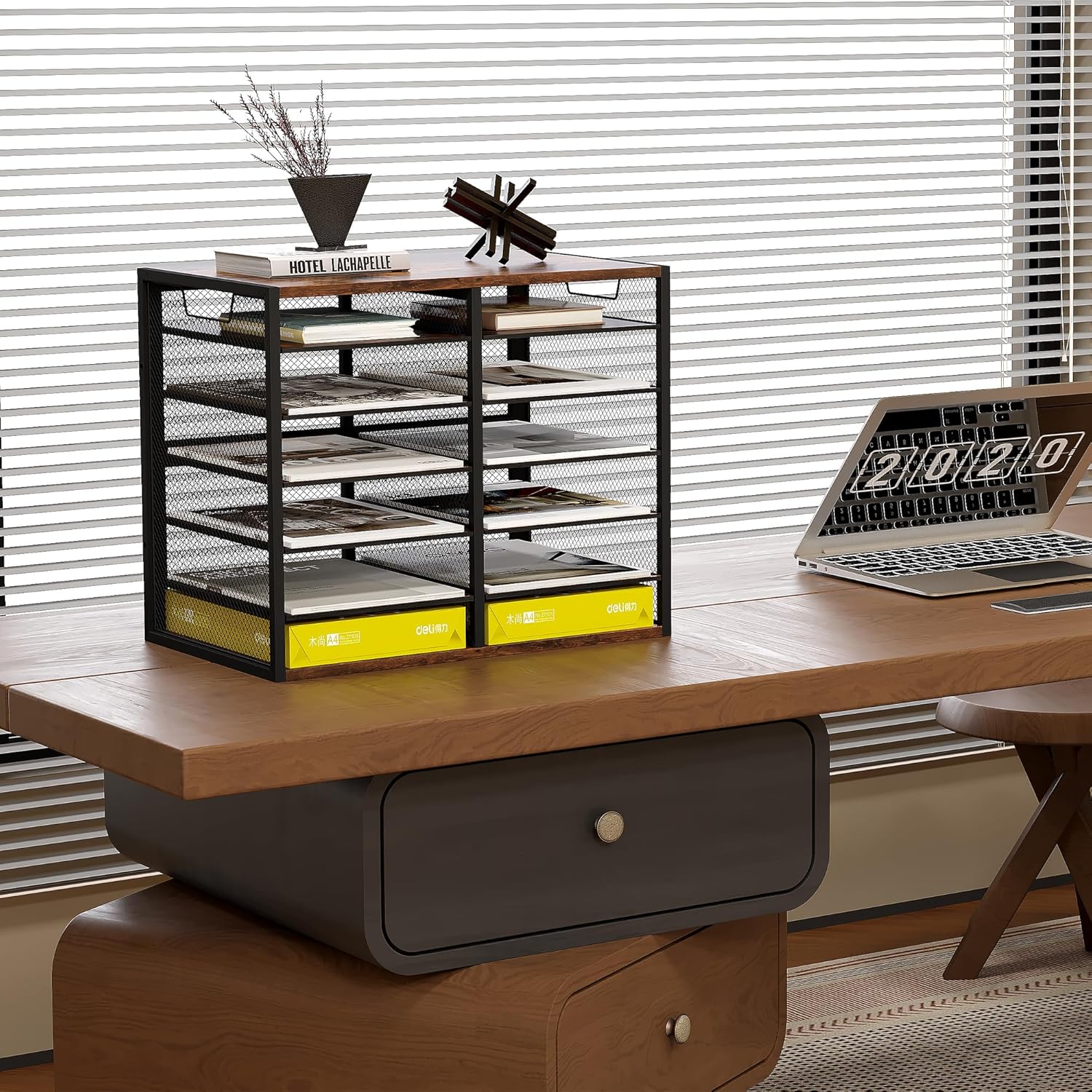 Letter Size Paper Organizer, Metal Literature Organizer, Sturdy Mail Storage Organizer, Desktop Organizer for Storage, Magazine Organizer Keep Desktop Clean, 12 Compartments, Black 45 91yhlWO98 L. AC SL1500 - northernschoolofshiatsu.co.uk