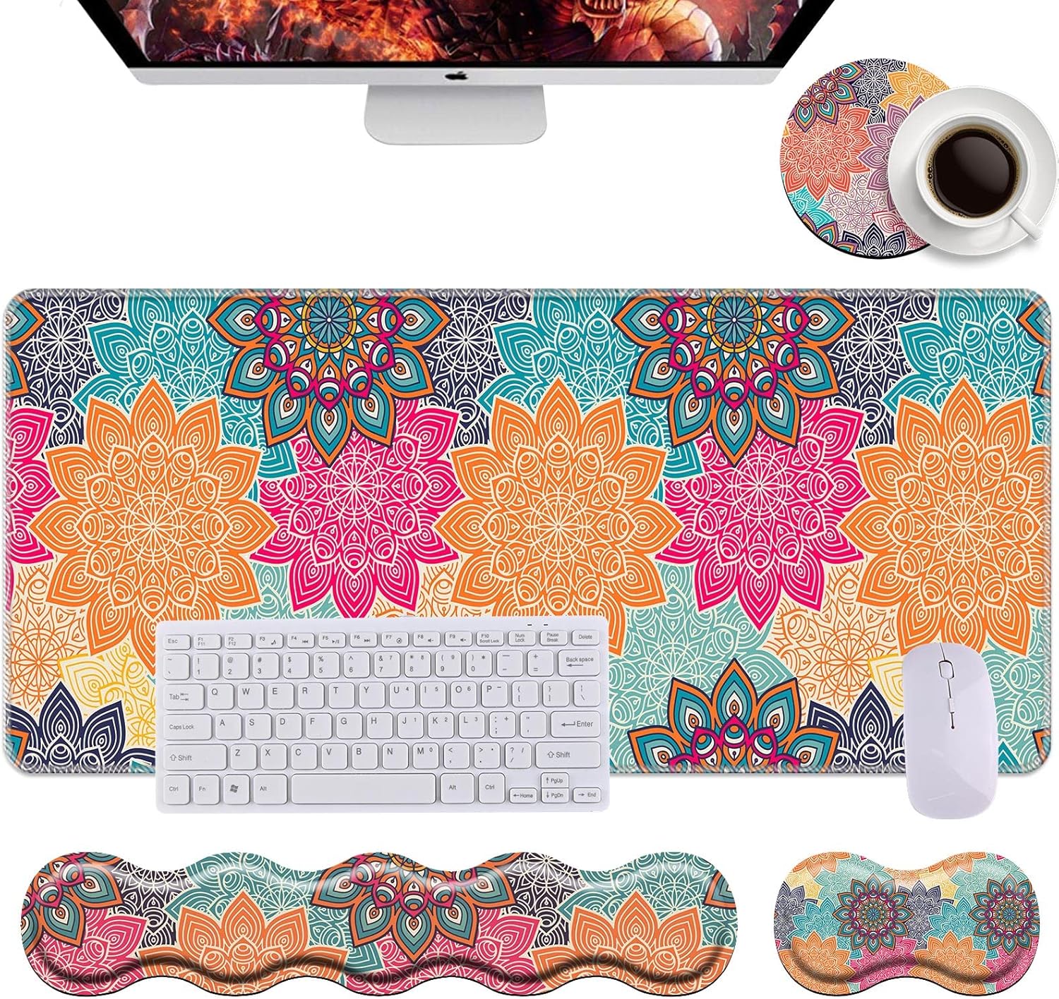 Keyboard Wrist Rest+Mouse Wrist Pad+Desk Pad Set,Memory Foam Ergonomic Easy Typing Pain Relief for Computer Laptop Office Home - Stay Positive Work Hard and Make It Happen 73 91yzVzdiO0L. AC SL1500 - northernschoolofshiatsu.co.uk
