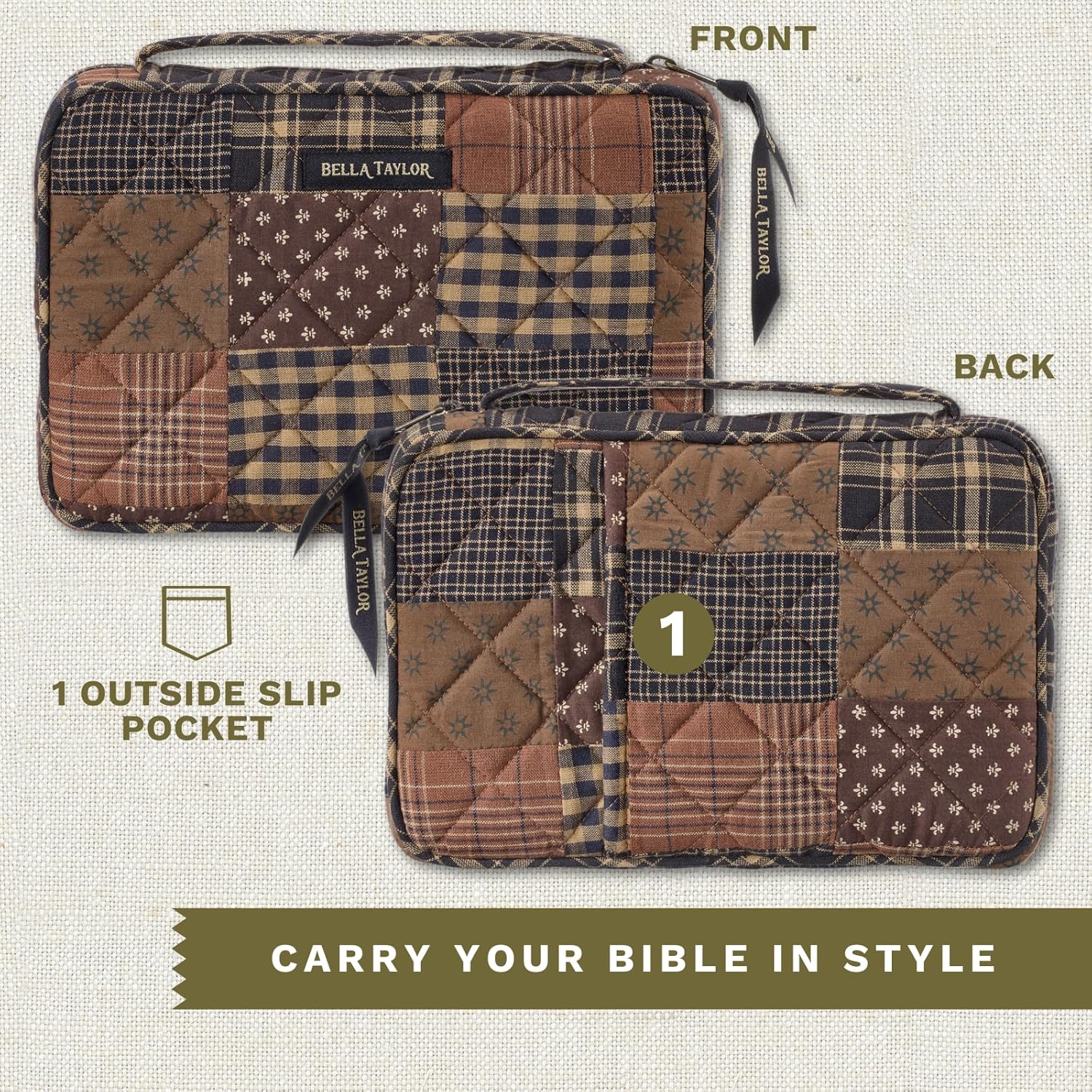 Bella Taylor Small Bible Cover for Women - Quilted Cotton Bible Case for 6 x 9 inch Books - Cameo Rose 5 91zZhsMzT6L. AC SL1500 - northernschoolofshiatsu.co.uk