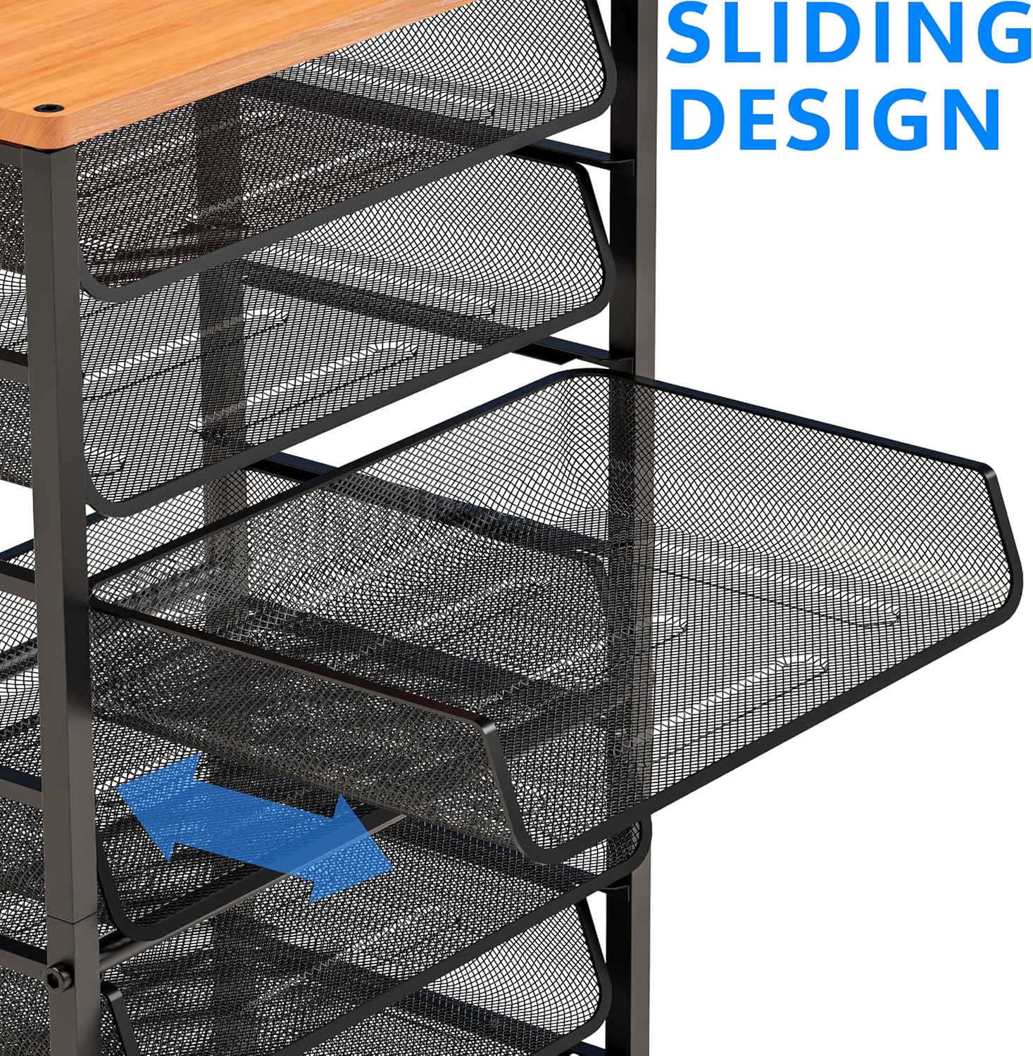 Simple Trending 12 Tier Rolling File Cart,Wood Desk File Organizer with Sliding Trays and Wetal Mesh Paper Letter Storage Multi-Functional Rolling Clutter Cart for Office, Home, School, Black 5 A1BQH7j7DOL. AC SL1500 - northernschoolofshiatsu.co.uk