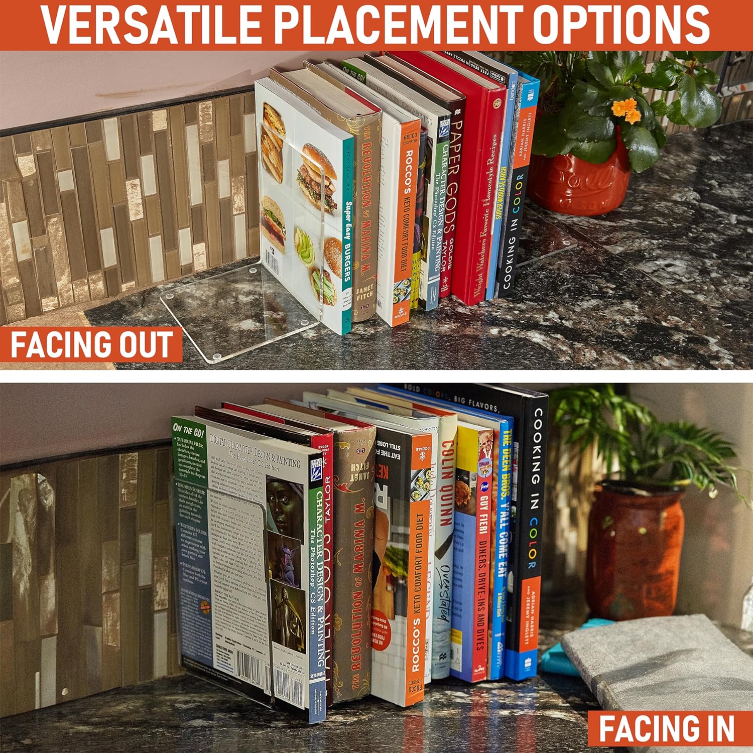 Acrylic Bookends, 2 Pairs of Clear Invisible Ends for Shelves, 4mm Heavy-Duty Non-Skid Holders for DVDs, CDs, Video Games, and Books. Stoppers for Home, Office, or Library Organization (Clear) 6 A1I5 d2WBWL. AC SL1500 - northernschoolofshiatsu.co.uk