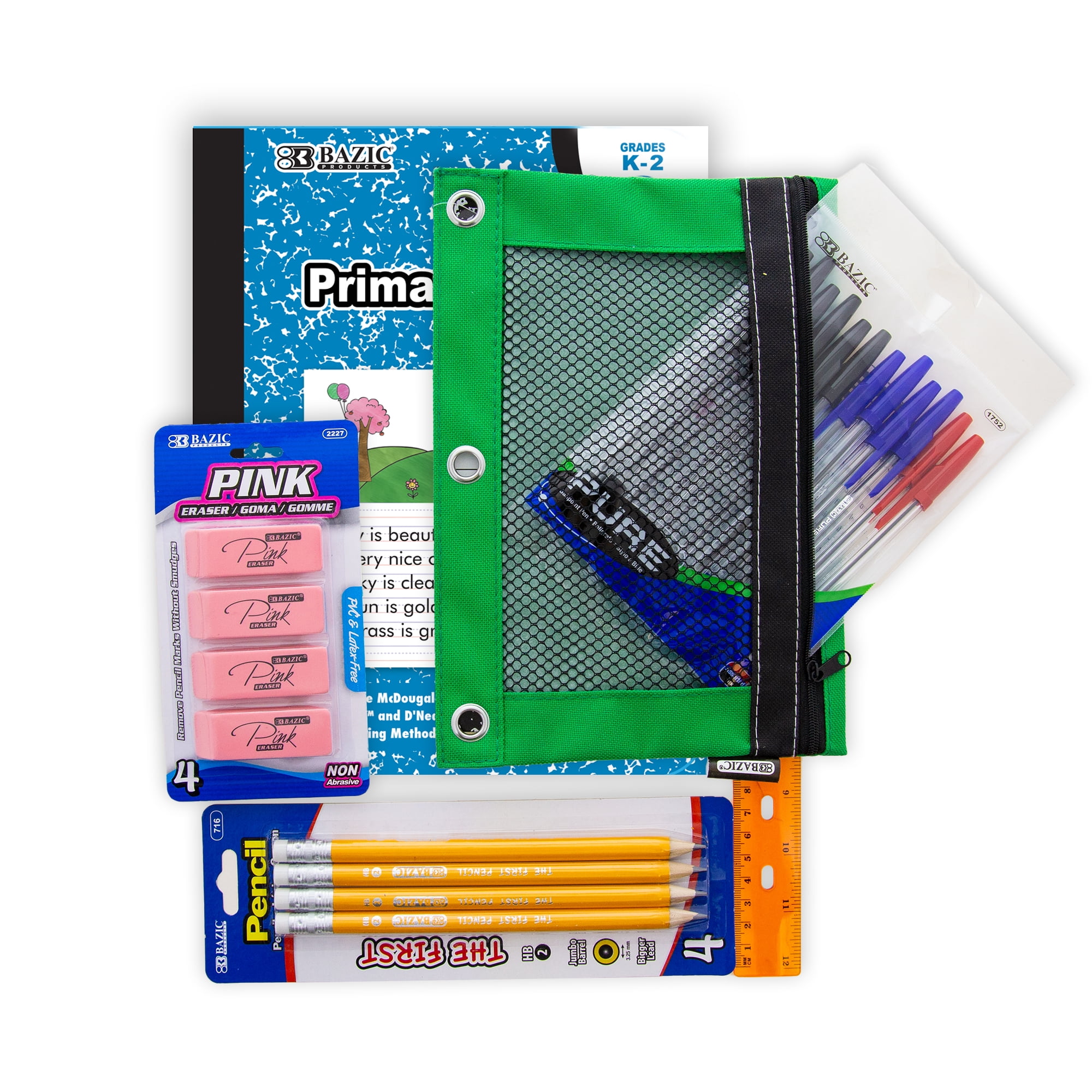 BAZIC Primary School Kit Bundle Box 57 Count for Kindergarten Elementary Student K-6 Grades, Bazic Products School Supplies Composition Book Pencil and more, SPEC or COLOR MAY VARY, 1-Pack 5 2dd2fbf6 88f4 4843 8af3 b72d3d492777.1abd0b12281be02f11be81c9f5a20574 - northernschoolofshiatsu.co.uk