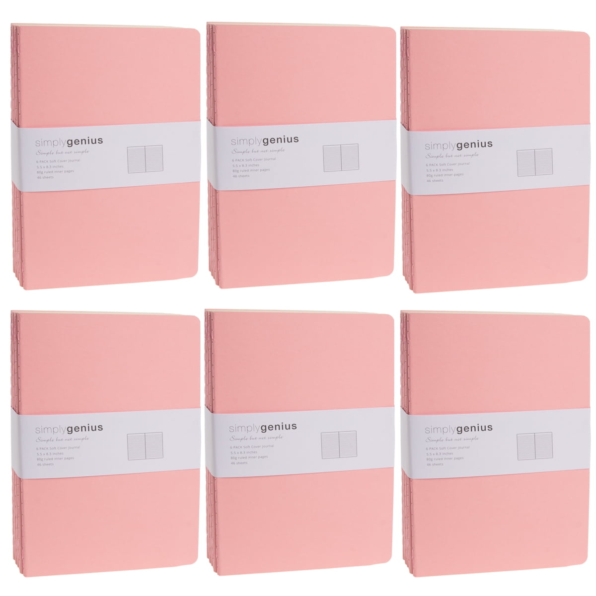 Simply Genius (30pk) A5 Soft Cover Journal Notebook, 5.5x8.3, Pink 5 81fbe3f7 014f 468c 8d9b e0718e90498e 1.b71ca93deb394abc01a0456e869589b8 - northernschoolofshiatsu.co.uk
