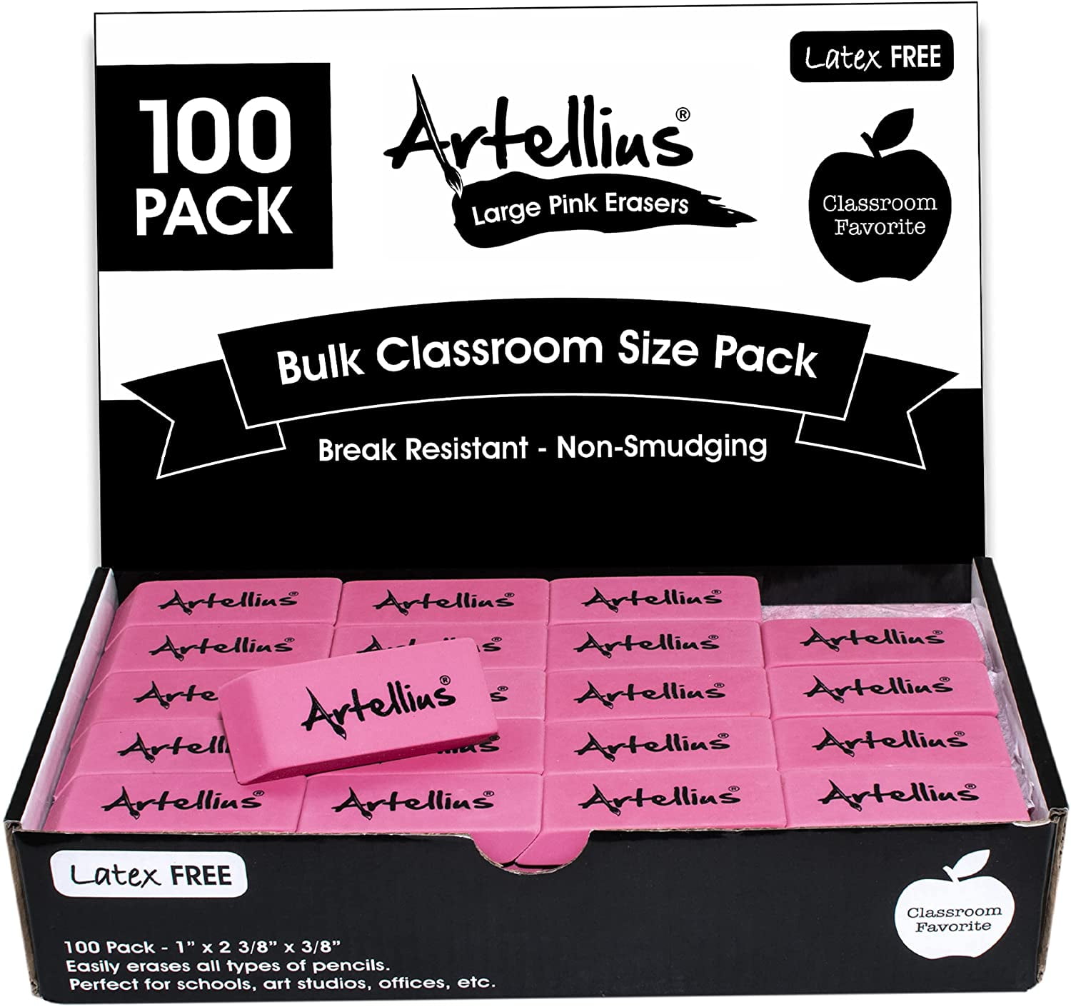 Artellius Large Pencil Erasers Bulk, Soft Pink, 100 Pack 1 Artellius Large Pencil Erasers Bulk Soft Pink 100 Pack 050236a7 c577 4e42 8817 fb41ca8e6d8a.bf486195cedea891ff0ec8bd6da35330 - northernschoolofshiatsu.co.uk