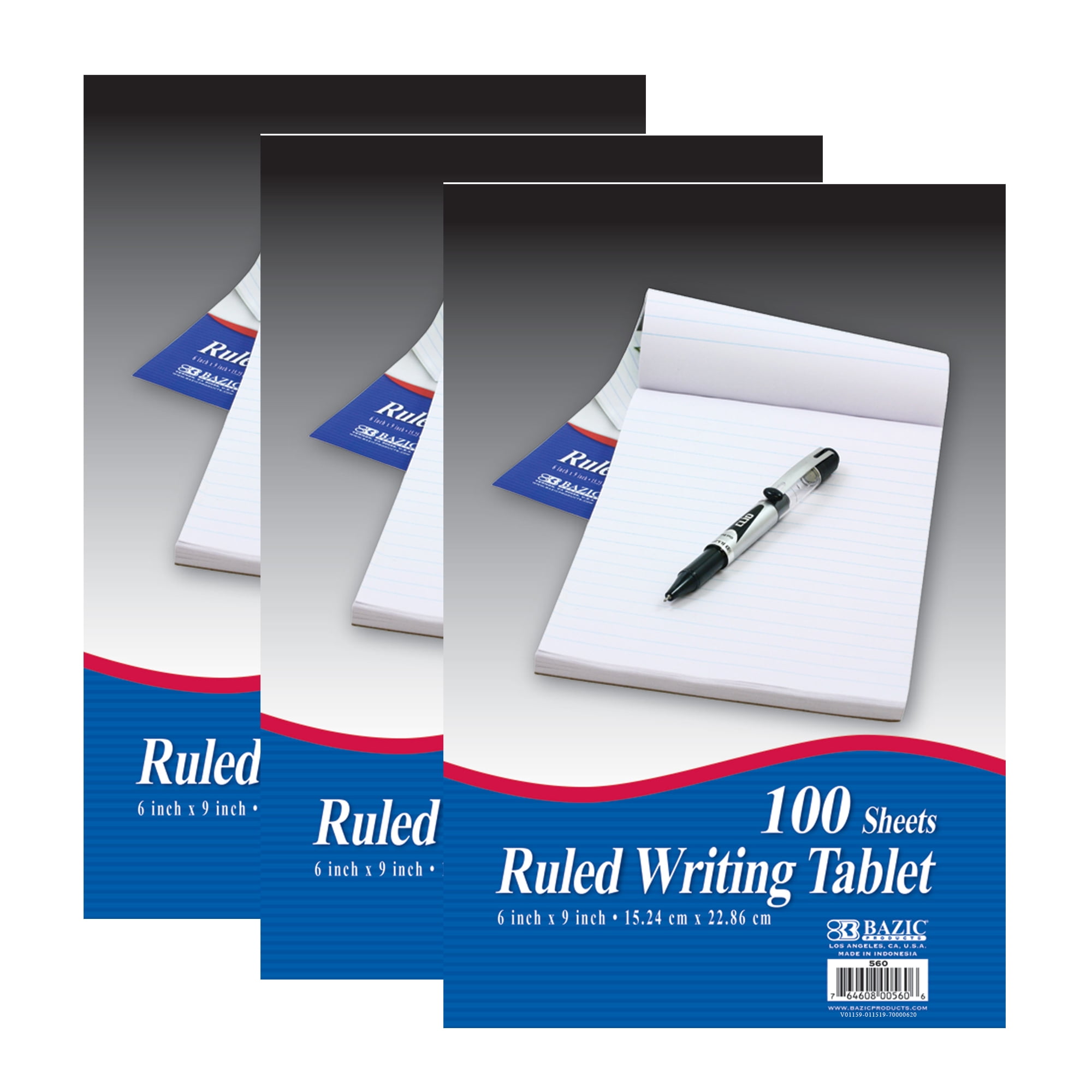 BAZIC Writing Pad 100 Sheets 6" X 9", Memo Writing Notebook, 1-Pack 8 BAZIC Writing Pad 100 Sheets 6 X 9 Lined Ruled Memo Writing Notebook 3 Pack ad1194d6 82c7 491a 812a 2574daf7e8d1.3f465051b9938af50d722425119246db - northernschoolofshiatsu.co.uk