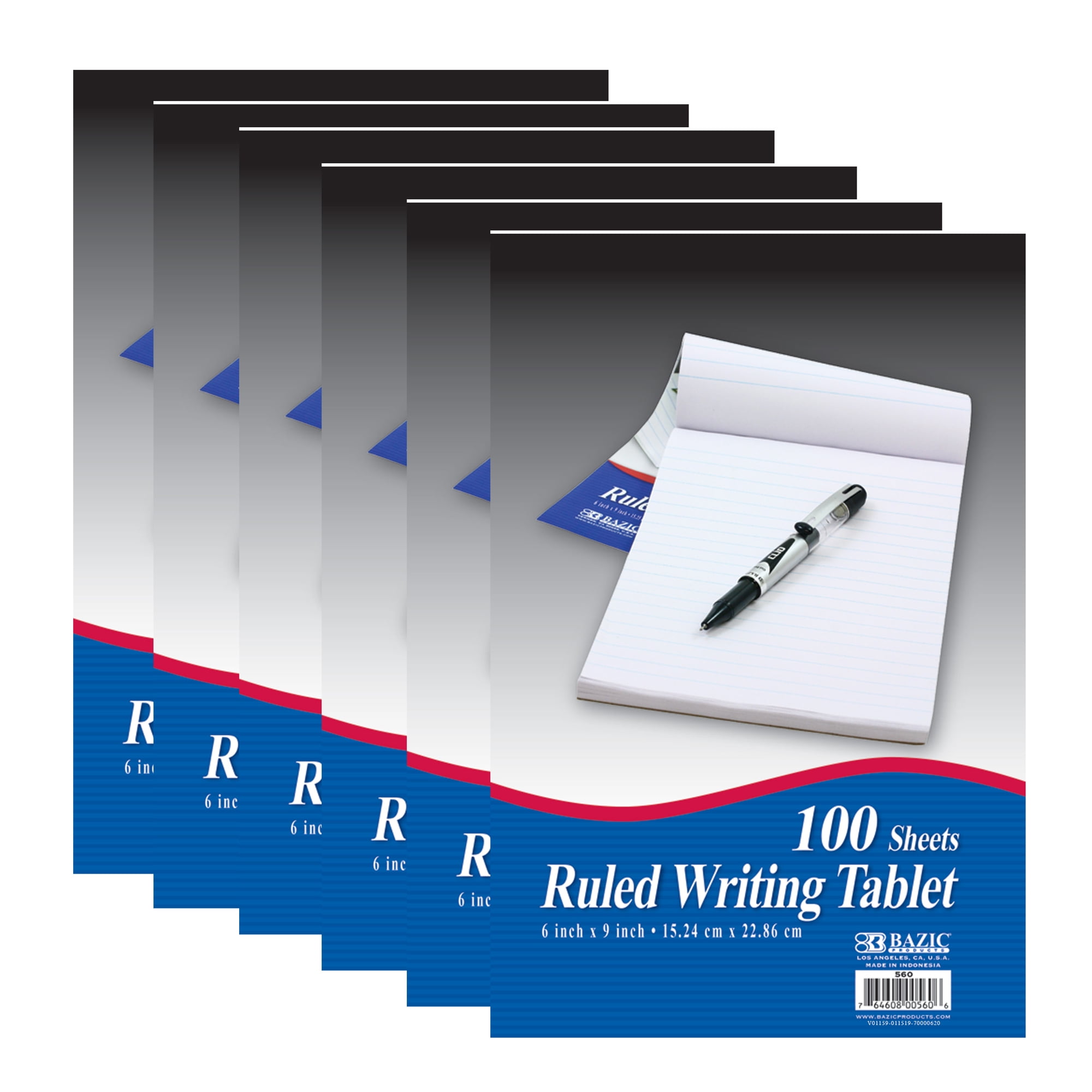 BAZIC Writing Pad 100 Sheets 6" X 9", Memo Writing Notebook, 1-Pack 9 BAZIC Writing Pad 100 Sheets 6 X 9 Lined Ruled Memo Writing Notebook 6 Pack 5c7f8f92 6e63 4138 a9fc 86222c3b0173.646deeba0421508c99af39e37a942dce - northernschoolofshiatsu.co.uk